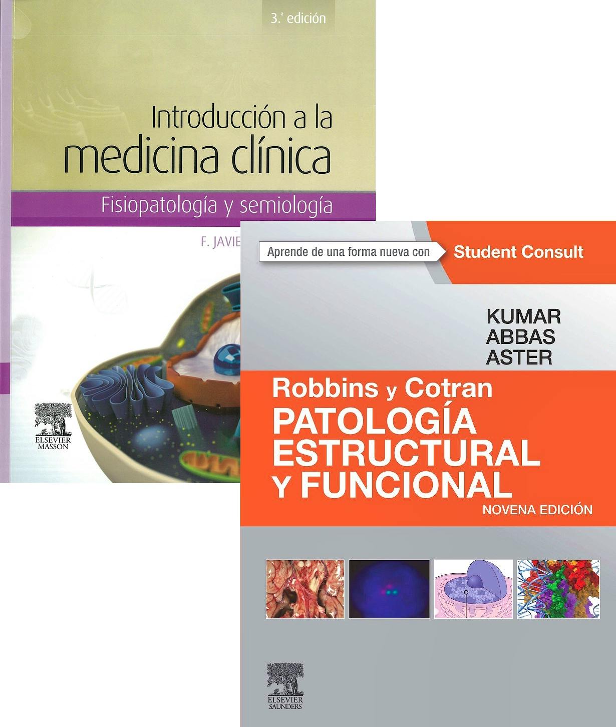 Portada del libro 9788445826379 Lote Robbins y Cotran Patología Estructural y Funcional + Introducción a la Medicina Clínica. Fisiopatología y Semiología