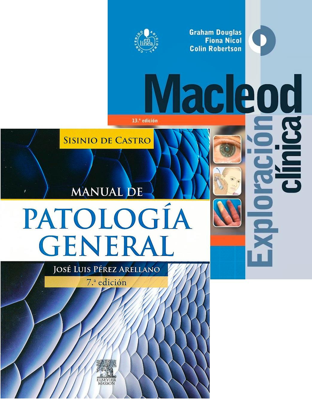 Portada del libro 9788445826805 Lote Macleod Exploración Clínica + Sisinio de Castro Manual de Patología General