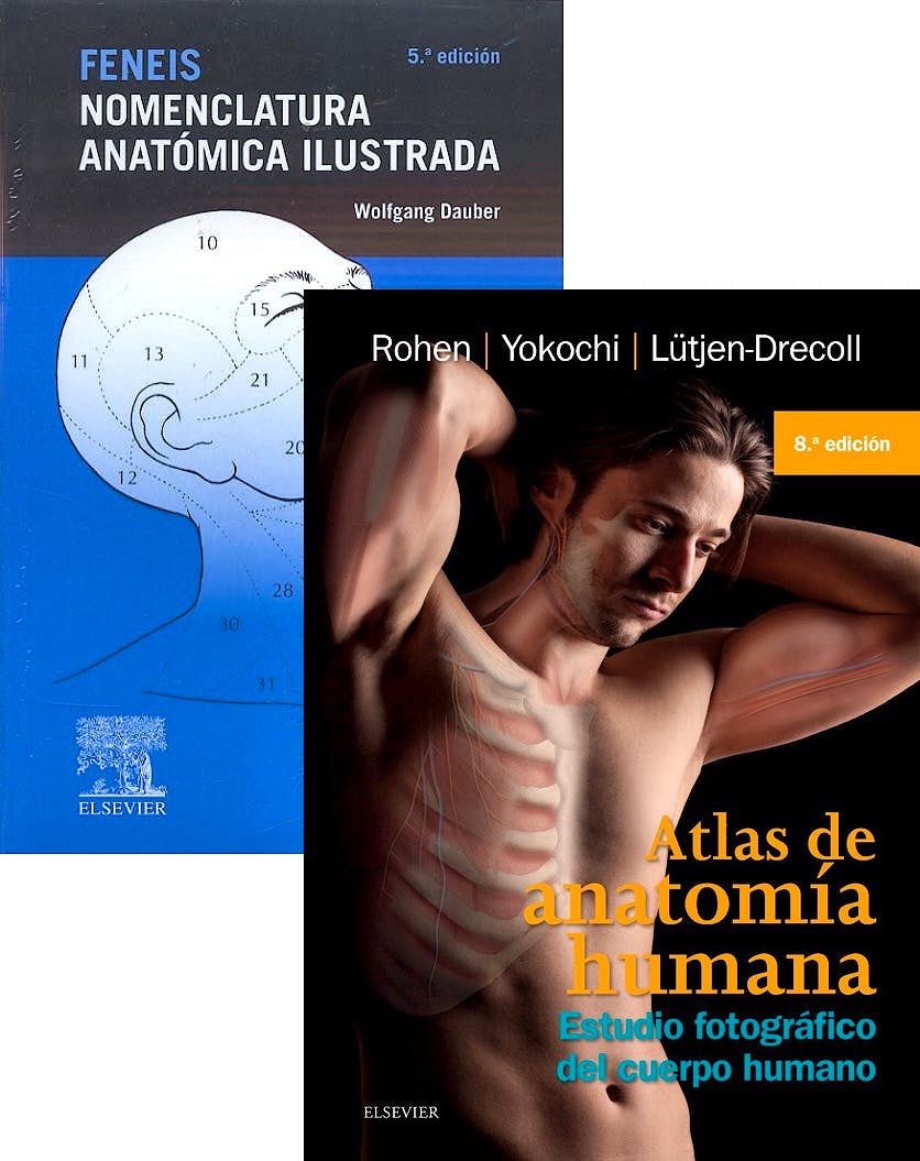 Portada del libro 9788445826867 Lote Feneis Nomenclatura Anatómica Ilustrada + Atlas de Anatomía Humana. Estudio Fotográfico del Cuerpo Humano