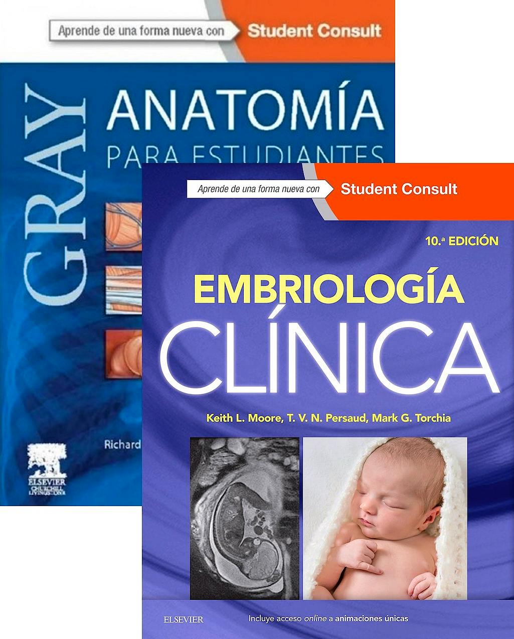 Portada del libro 9788445826898 Lote Gray Anatomía para Estudiantes + Embriología Clínica