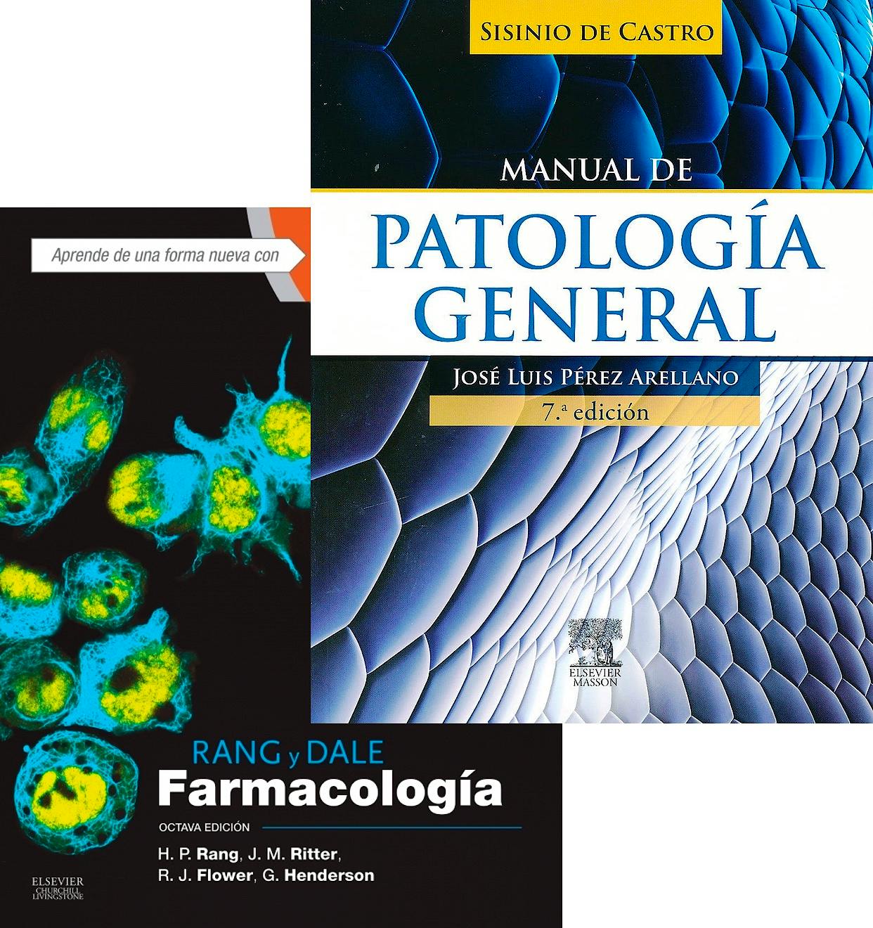 Portada del libro 9788445826966 Lote Sisinio de Castro Manual de Patología General + Rang y Dale Farmacología