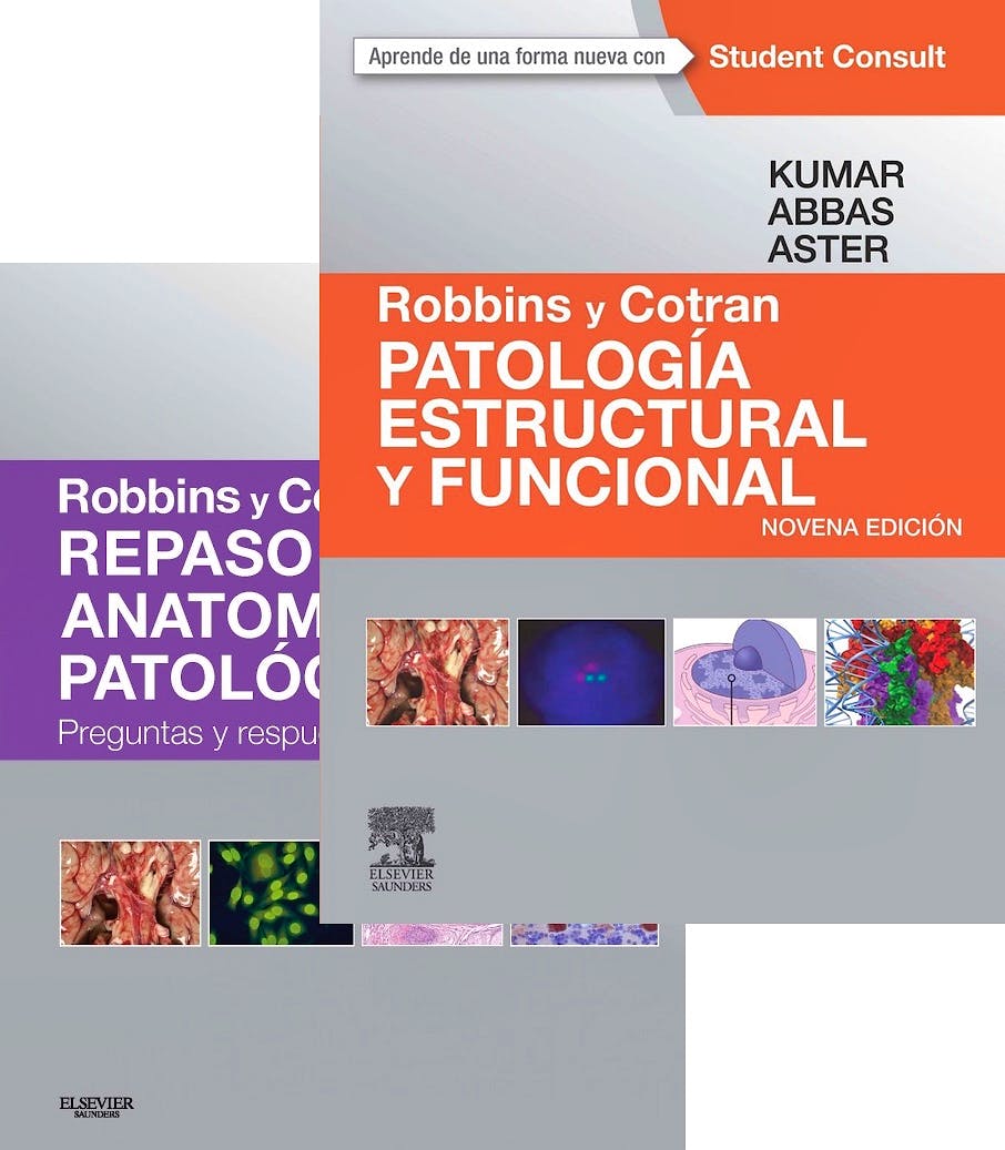Portada del libro 9788445827093 Lote Robbins y Cotran Repaso de Anatomía Patológica + Robbins y Cotran Patología Estructural y Funcional