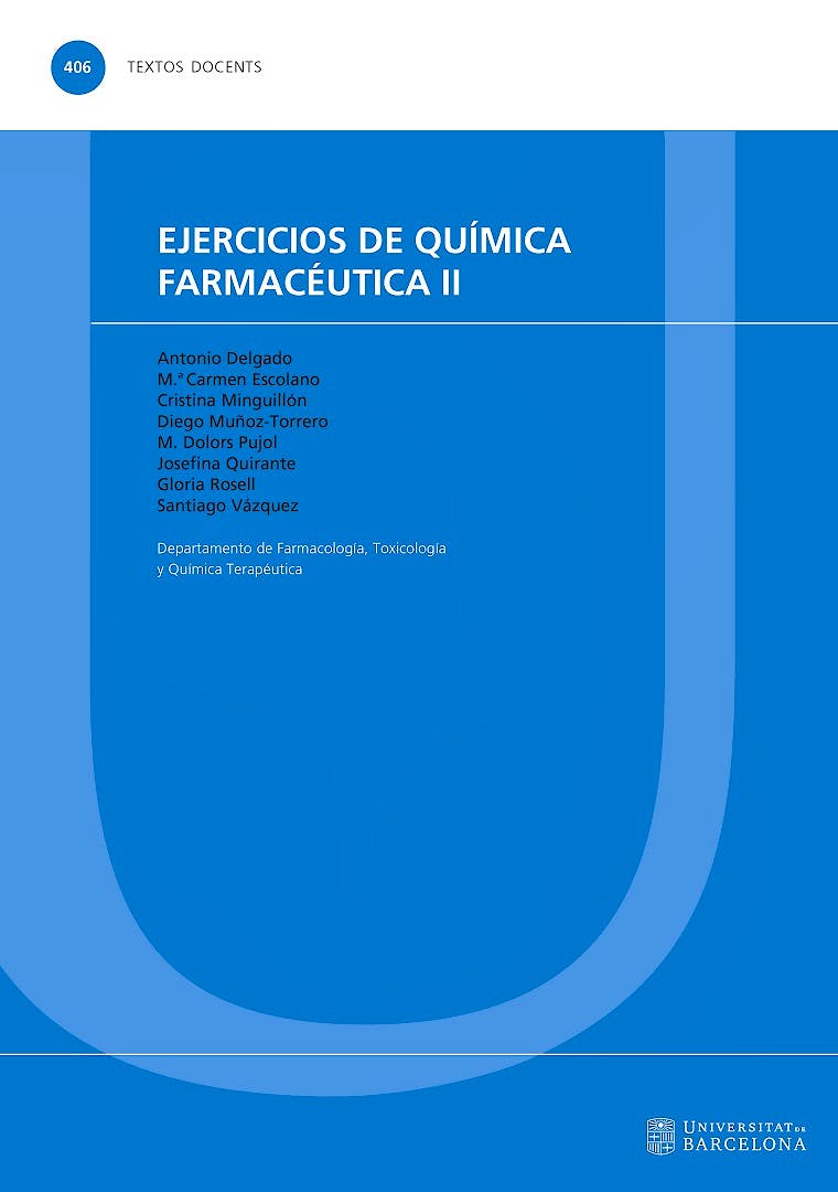 Portada del libro 9788447540013 Ejercicios de Química Farmacéutica II