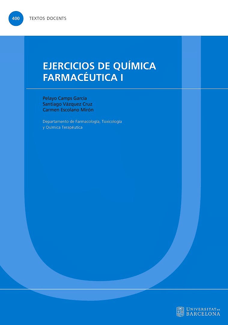 Portada del libro 9788447542499 Ejercicios de Química Farmacéutica I