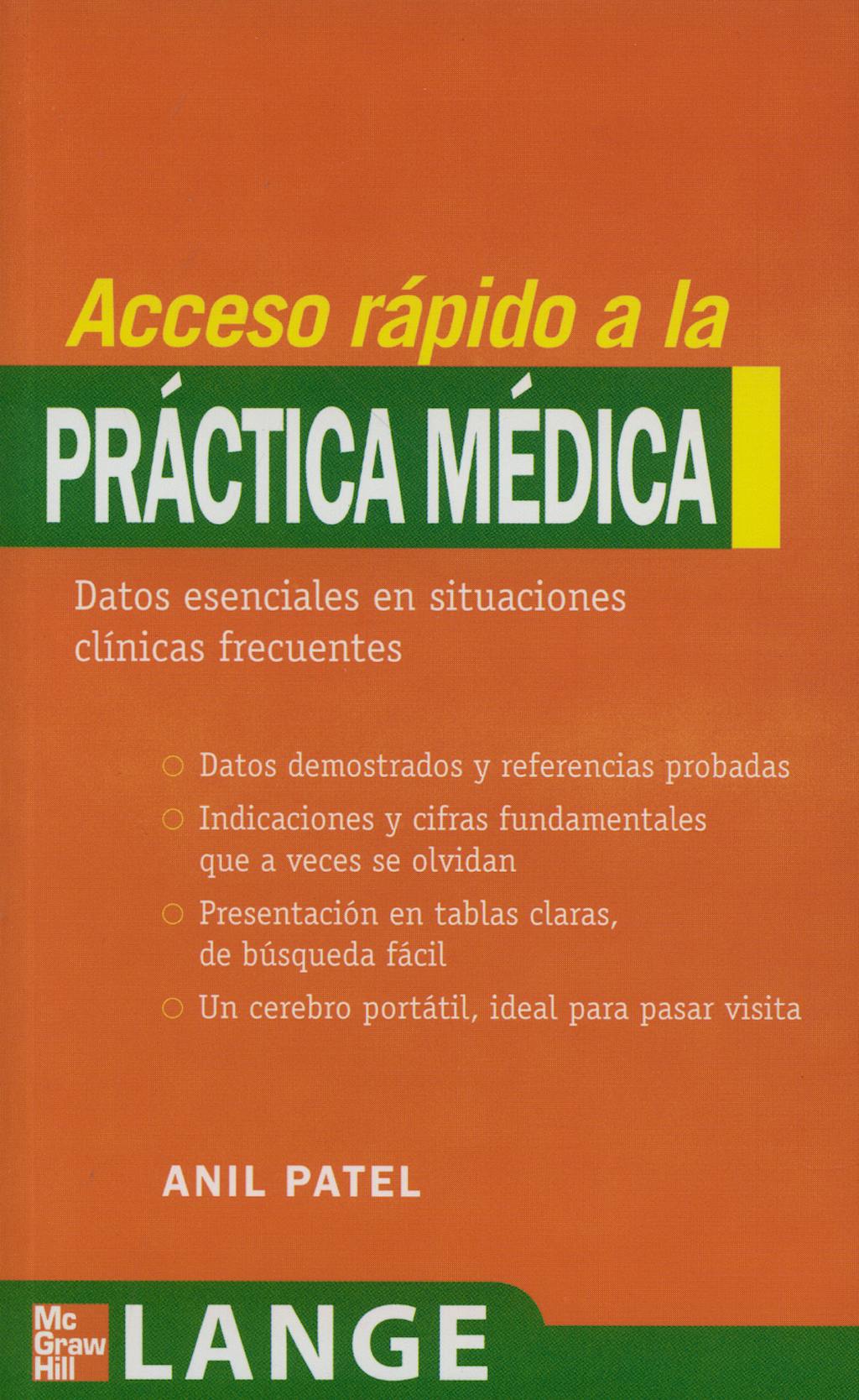 Portada del libro 9788448160029 Acceso Rapido a la Practica Medica. Lange