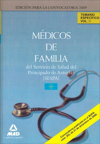 Portada del libro 9788467612998 Medicos de Familia del Servicio de Salud del Principado de Asturias (Sespa). Temario Especifico, Vol. II
