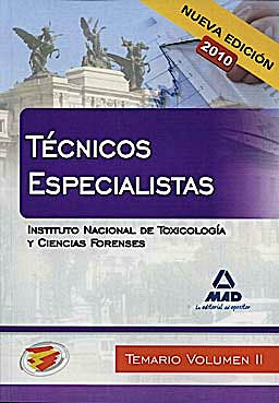 Portada del libro 9788467650198 Tecnicos Especialistas del Instituto Nacional de Toxicologia y Ciencias Forenses. Temario, Vol. II