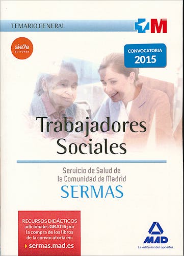 Portada del libro 9788467673012 Trabajadores Sociales Servicio de Salud de la Comunidad de Madrid (Sermas). Temario General