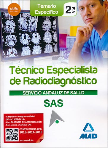 Portada del libro 9788467699272 Tecnico Especialista de Radiodiagnostico Servicio Andaluz de Salud (Sas). Temario Especifico, Vol. 2
