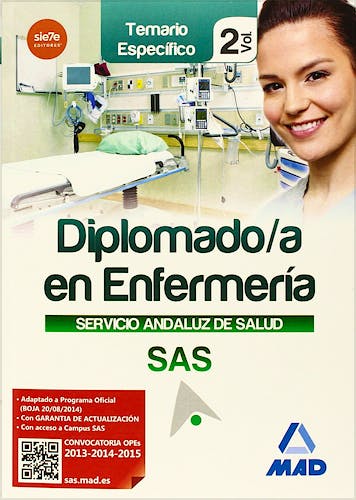Portada del libro 9788467699500 Diplomado/a en Enfermería Servicio Andaluz de Salud (SAS). Temario Específico, Vol. 2