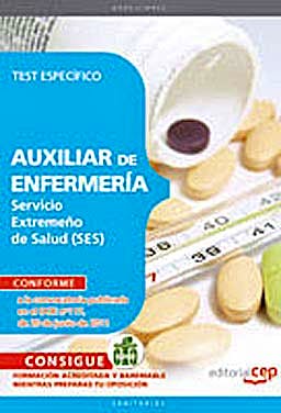 Portada del libro 9788468123172 Auxiliar de Enfermeria Servicio Extremeño de Salud (Ses). Test Especifico