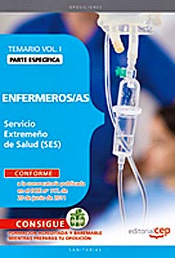 Portada del libro 9788468123226 Enfermeros/as Servicio Extremeño de Salud (Ses). Temario Parte Especifica, Vol. I