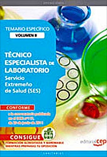 Portada del libro 9788468123400 Tecnico Especialista de Laboratorio Servicio Extremeño de Salud (Ses). Temario Especifico, Vol. II