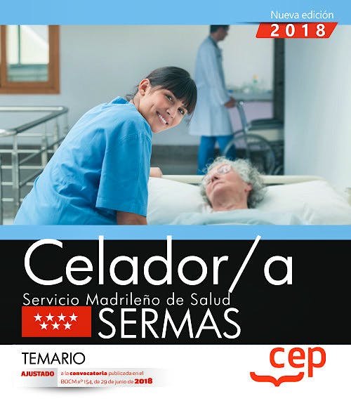 Portada del libro 9788468172514 Celador/a Servicio Madrileño de Salud (SERMAS). Temario