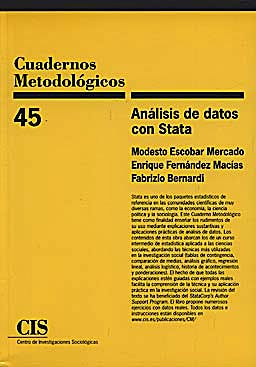 Portada del libro 9788474764833 Analisis de Datos con Stata