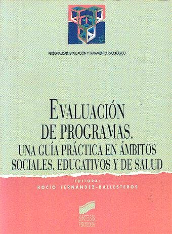 Portada del libro 9788477383116 Evaluacion de Programas