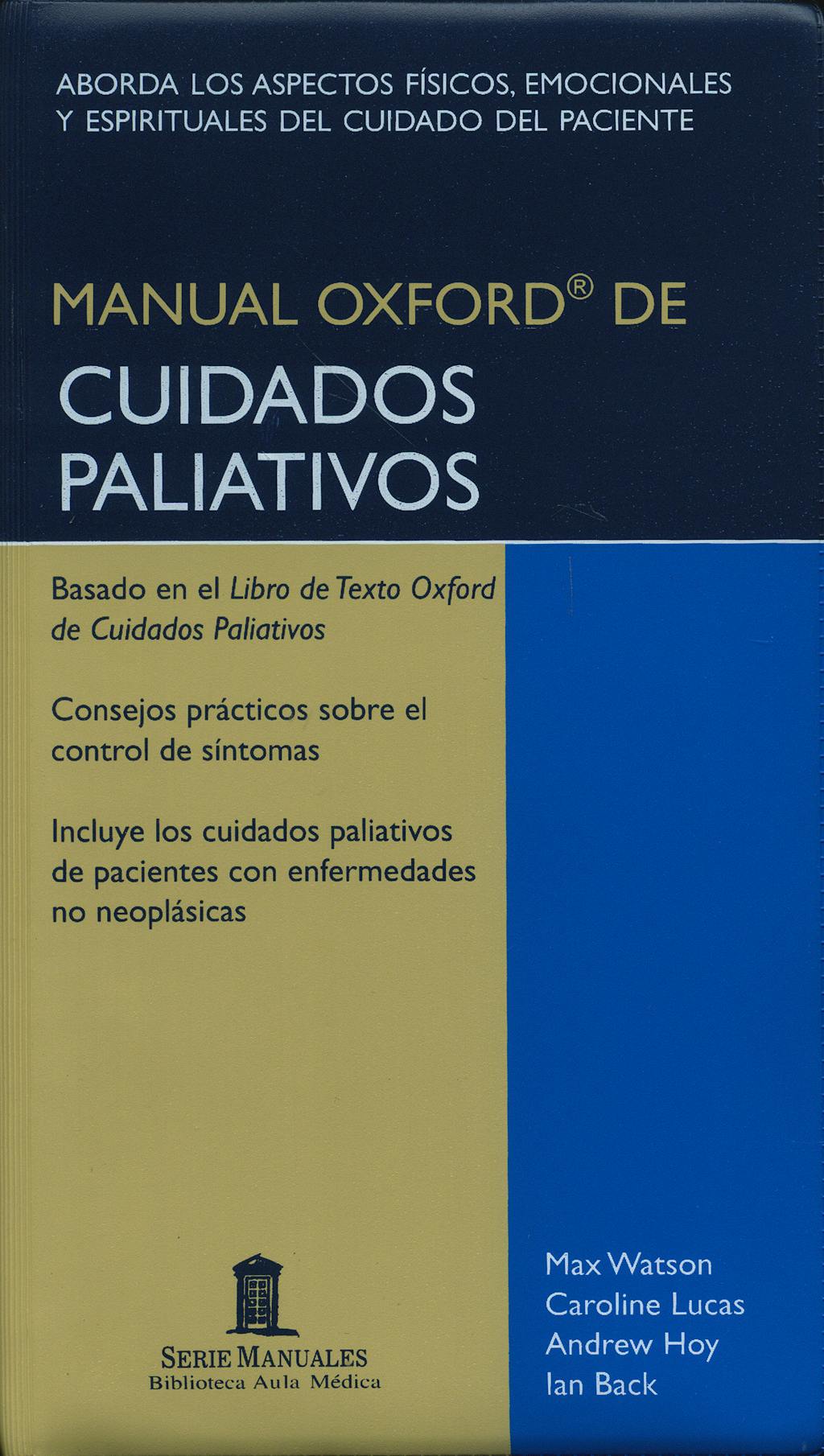 Portada del libro 9788478854486 Manual Oxford de Cuidados Paliativos