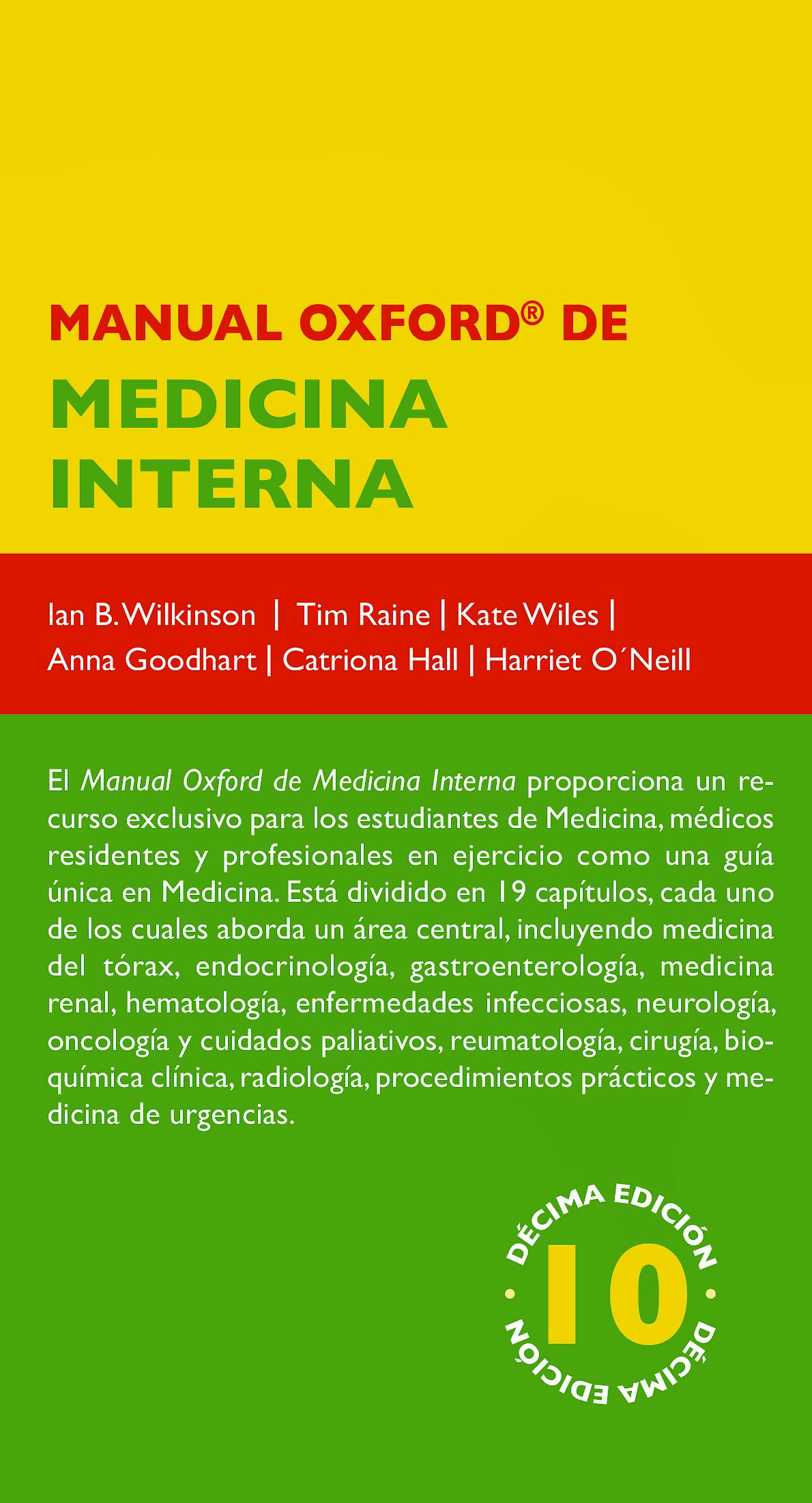 Manual Oxford de Medicina Interna: 9788478856312: Wilkinson, I. — Raine