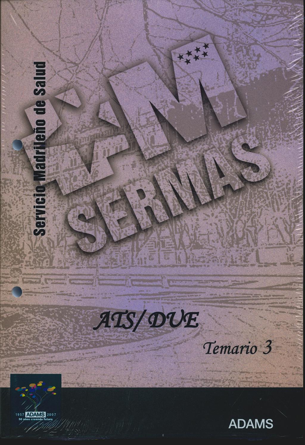 Portada del libro 9788480616560 Ats/due del Servicio de Salud de la Comunidad de Madrid (Sermas). Temario, Vol. 3