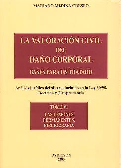 Portada del libro 9788481556926 La Valoracion Civil del Daño Corporal, T-: Las Lesiones Permanentes