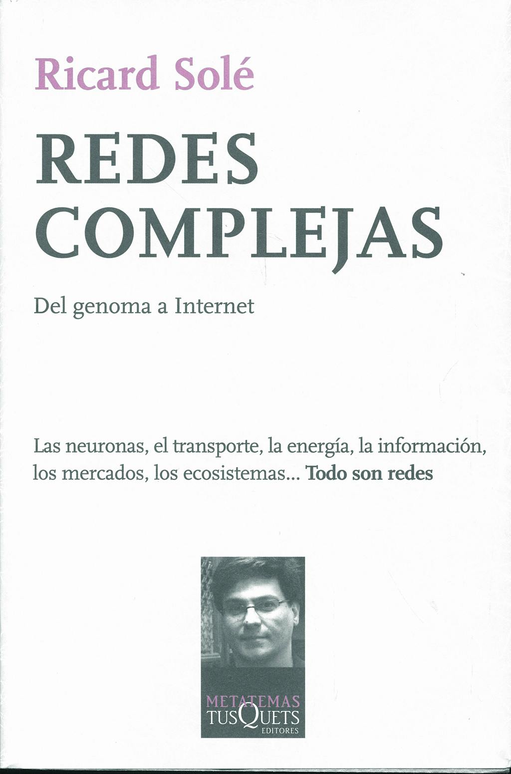Portada del libro 9788483831175 Redes Complejas. del Genoma a Internet