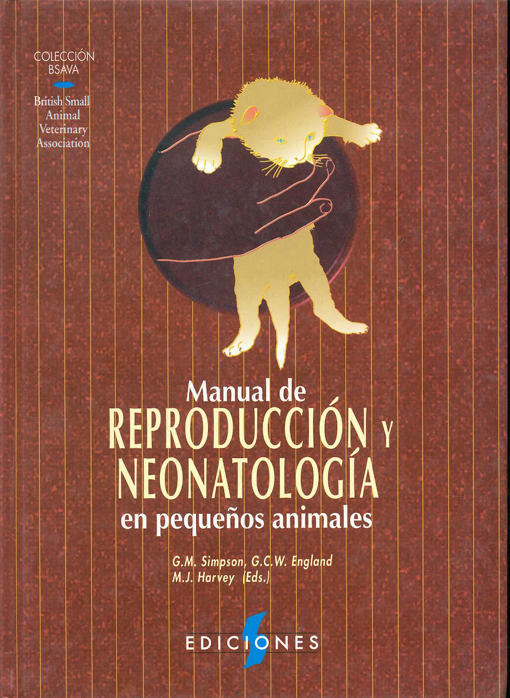 Portada del libro 9788487736322 Manual de Reproduccion y Neonatologia en Pequeños Animales (Coleccion Bsava)