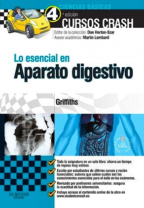 Portada del libro 9788490227282 Cursos Crash. Lo Esencial en Aparato Digestivo + Acceso Online