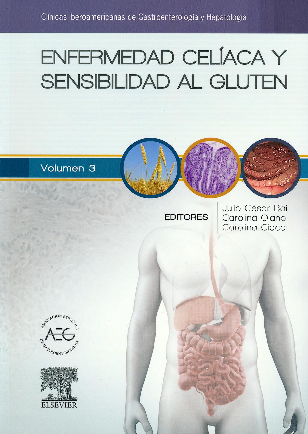 Portada del libro 9788490227480 Enfermedad Celíaca y Sensibilidad al Gluten (Clínicas Iberoamericanas de Gastroenterología y Hepatología, Vol. 3)