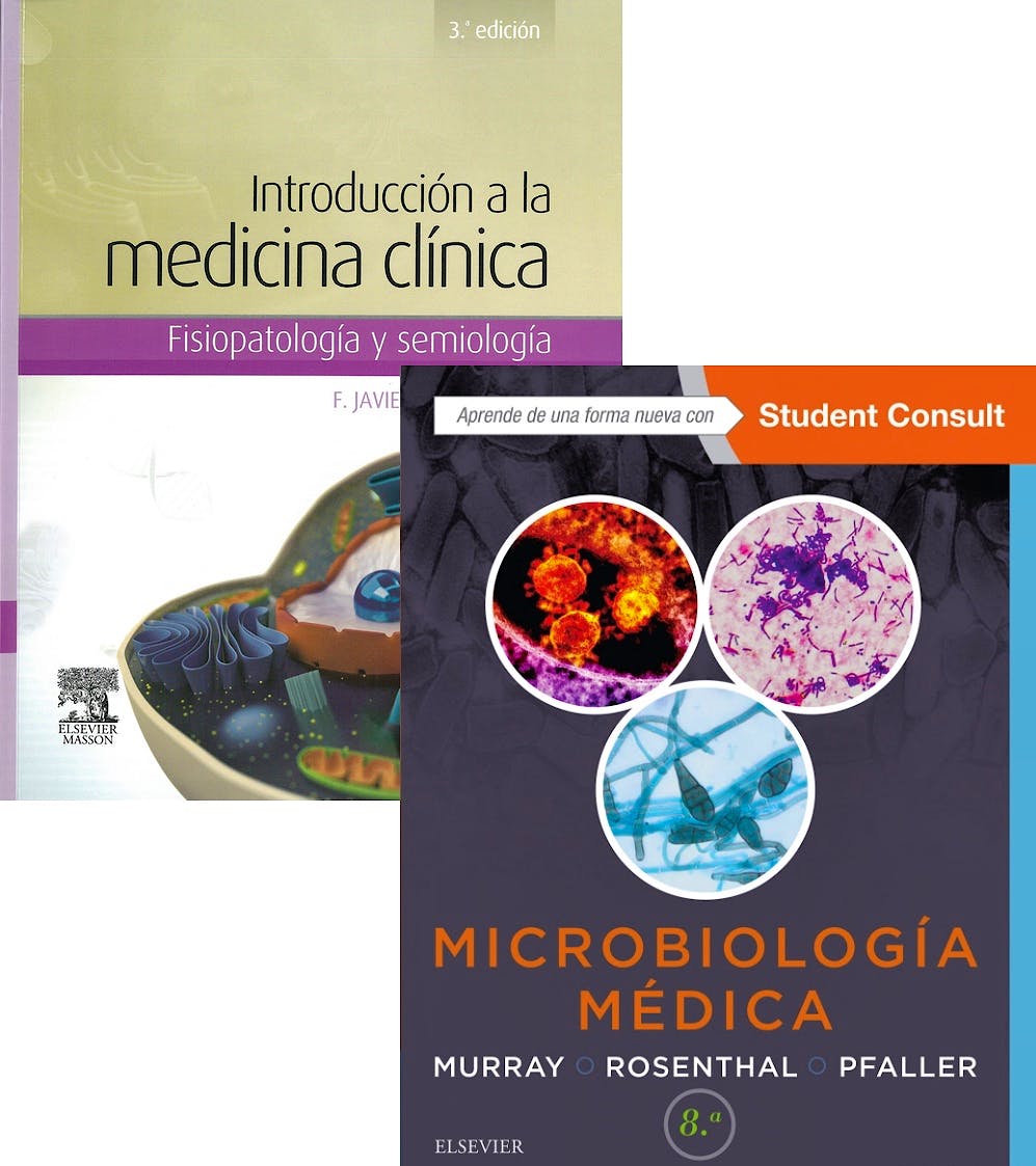 Portada del libro 9788490228029 Lote Introducción a la Medicina Clínica. Fisiopatología y Semiología + Microbiología Médica