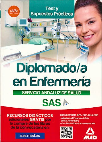 Portada del libro 9788490930502 Diplomado/a en Enfermería Servicio Andaluz de Salud (SAS). Test y Supuestos Prácticos