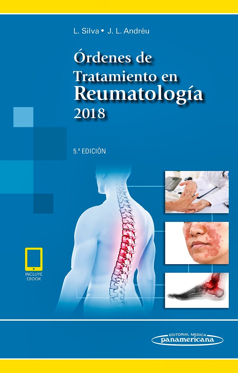 Portada del libro 9788491102878 Órdenes de Tratamiento en Reumatología 2018 (incluye eBook)