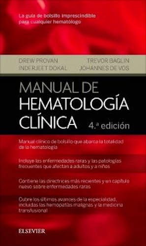 Portada del libro 9788491131366 Manual de Hematología Clínica