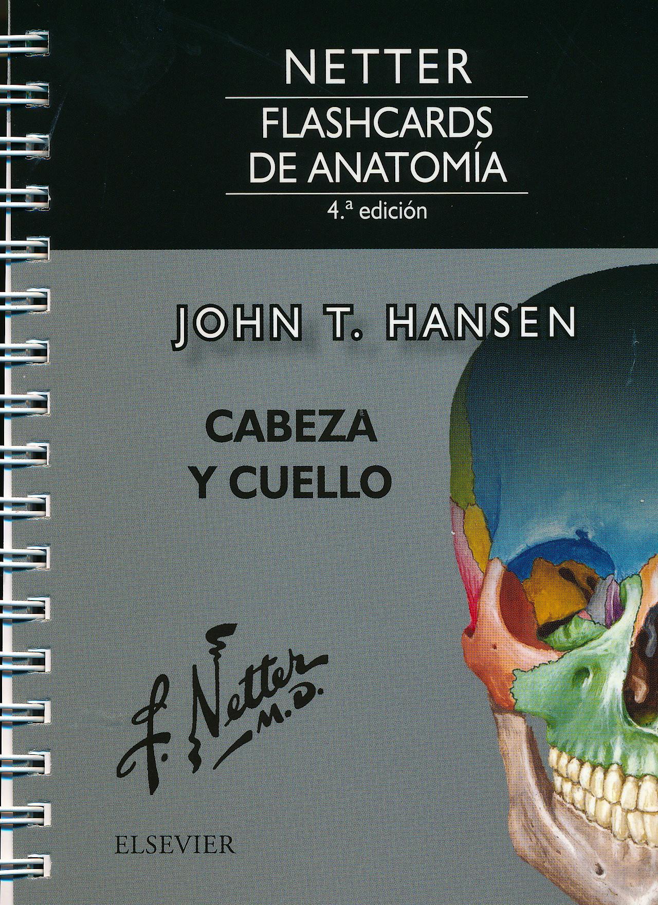 Portada del libro 9788491132929 Fichas de Autoevaluación Netter Flashcards de Anatomía: Cabeza y Cuello