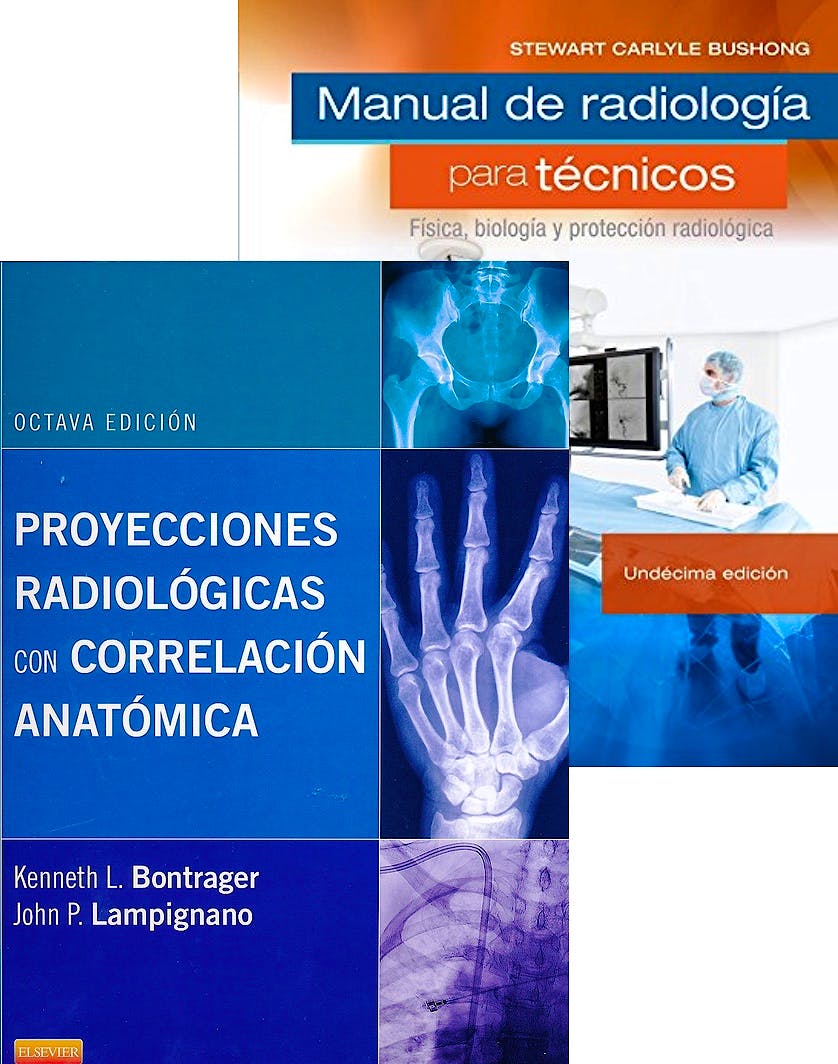 Portada del libro 9788491133308 Lote Proyecciones Radiológicas con Correlación Anatómica + Manual de Radiología para Técnicos