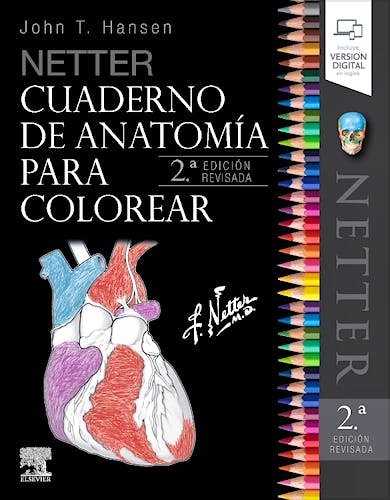 Portada del libro 9788491134015 Netter Cuaderno de Anatomía para Colorear