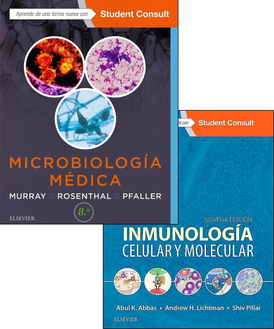 Portada del libro 9788491134466 Lote Inmunología Celular y Molecular + Microbiología Médica