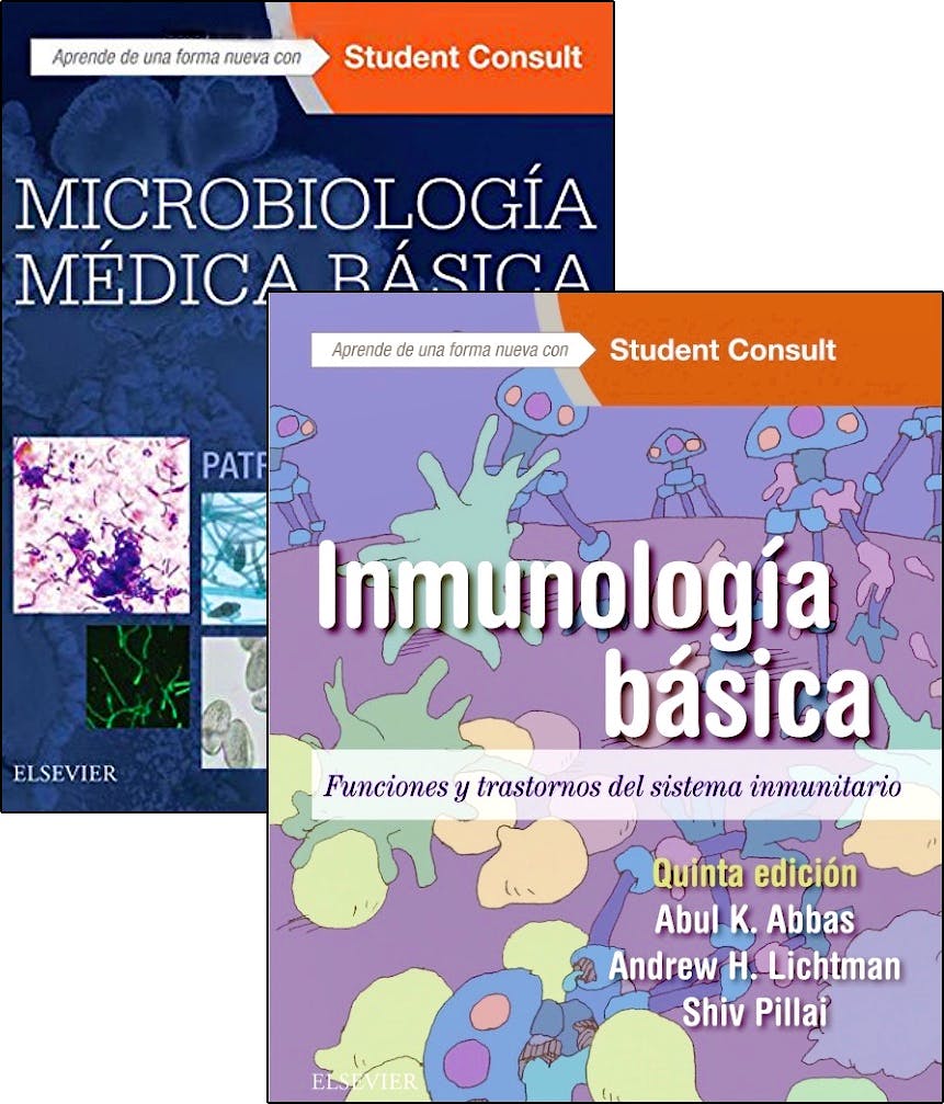 Portada del libro 9788491134473 Lote Inmunología Basica + Microbiología Médica Básica