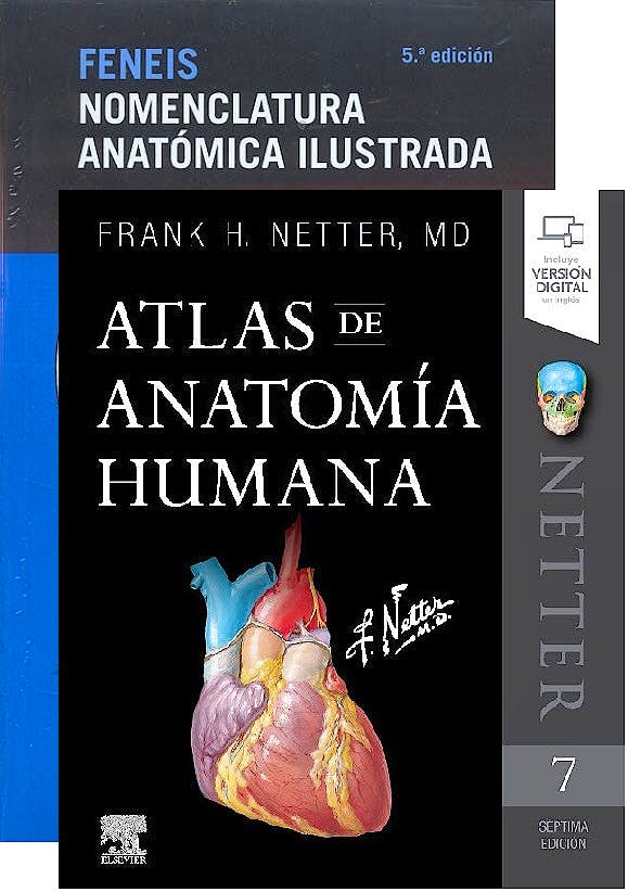 Portada del libro 9788491136125 Lote Netter Atlas de Anatomía Humana + Feneis Nomenclatura Anatómica Ilustrada