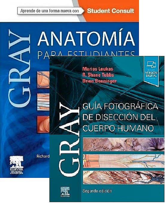 Portada del libro 9788491136934 Lote Gray Anatomía para Estudiantes + Gray Guía Fotográfica de Disección del Cuerpo Humano