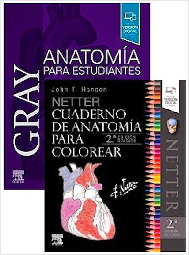 Portada del libro 9788491138594 Lote Gray Anatomía para Estudiantes + Netter Cuaderno de Anatomía para Colorear