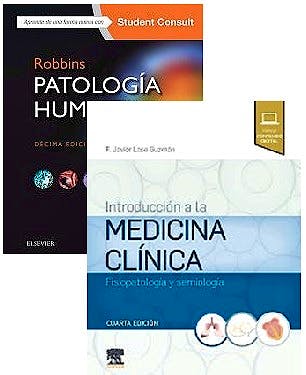 Portada del libro 9788491138686 Lote Robbins Patología Humana + Introducción a la Medicina Clínica. Fisiopatología y Semiología