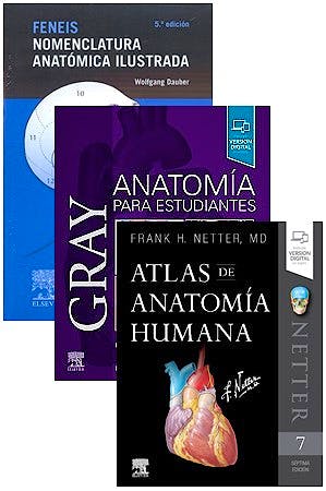 Portada del libro 9788491138723 Lote Gray Anatomía para Estudiantes + Feneis Nomenclatura Anatómica Ilustrada + Netter Atlas de Anatomía Humana