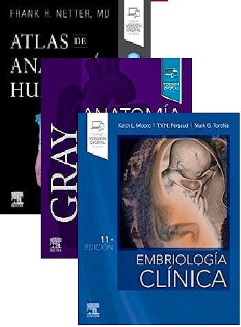 Portada del libro 9788491138754 Lote Anatomía para Estudiantes + Embriología Clínica + Netter Atlas de Anatomía Humana