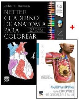 Portada del libro 9788491139966 Lote Netter Cuaderno de Anatomía para Colorear + Anatomía para Estudiantes de Ciencias de la Salud