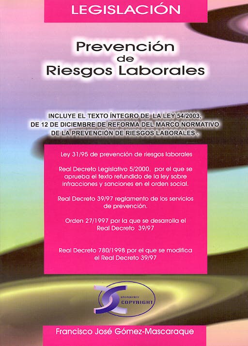 Portada del libro 9788493333669 Legislacion Prevencion de Riesgos Laborales
