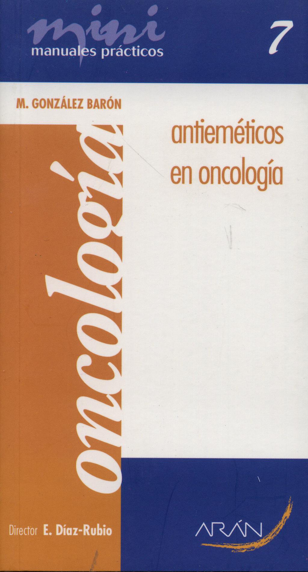 Portada del libro 9788496881105 Antiemeticos en Oncologia. Mini Manuales Practicos. Oncologia