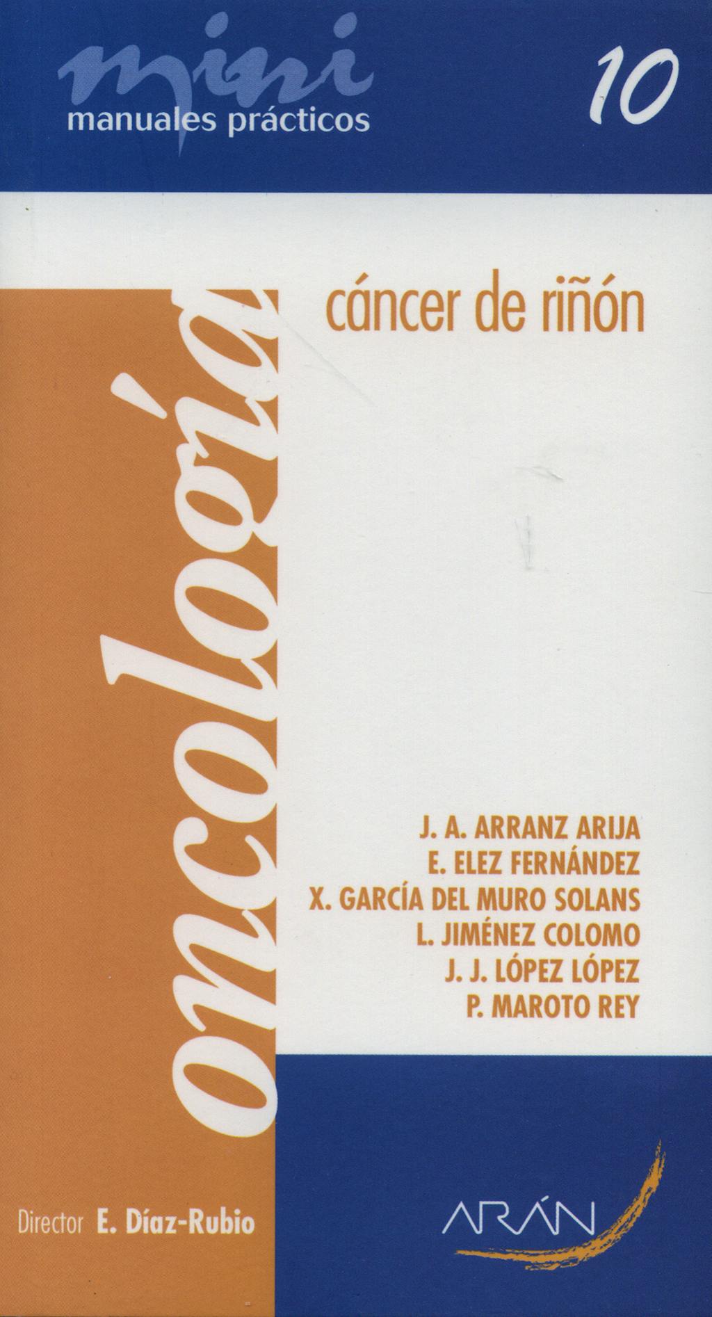 Portada del libro 9788496881334 Cancer de Riñon. Mini Manuales Practicos 10. Oncologia