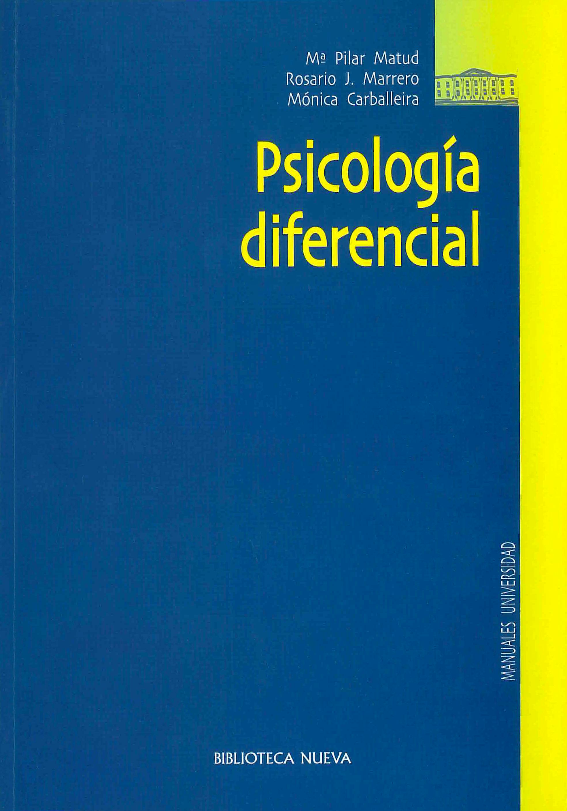 Portada del libro 9788497422727 Psicología Diferencial