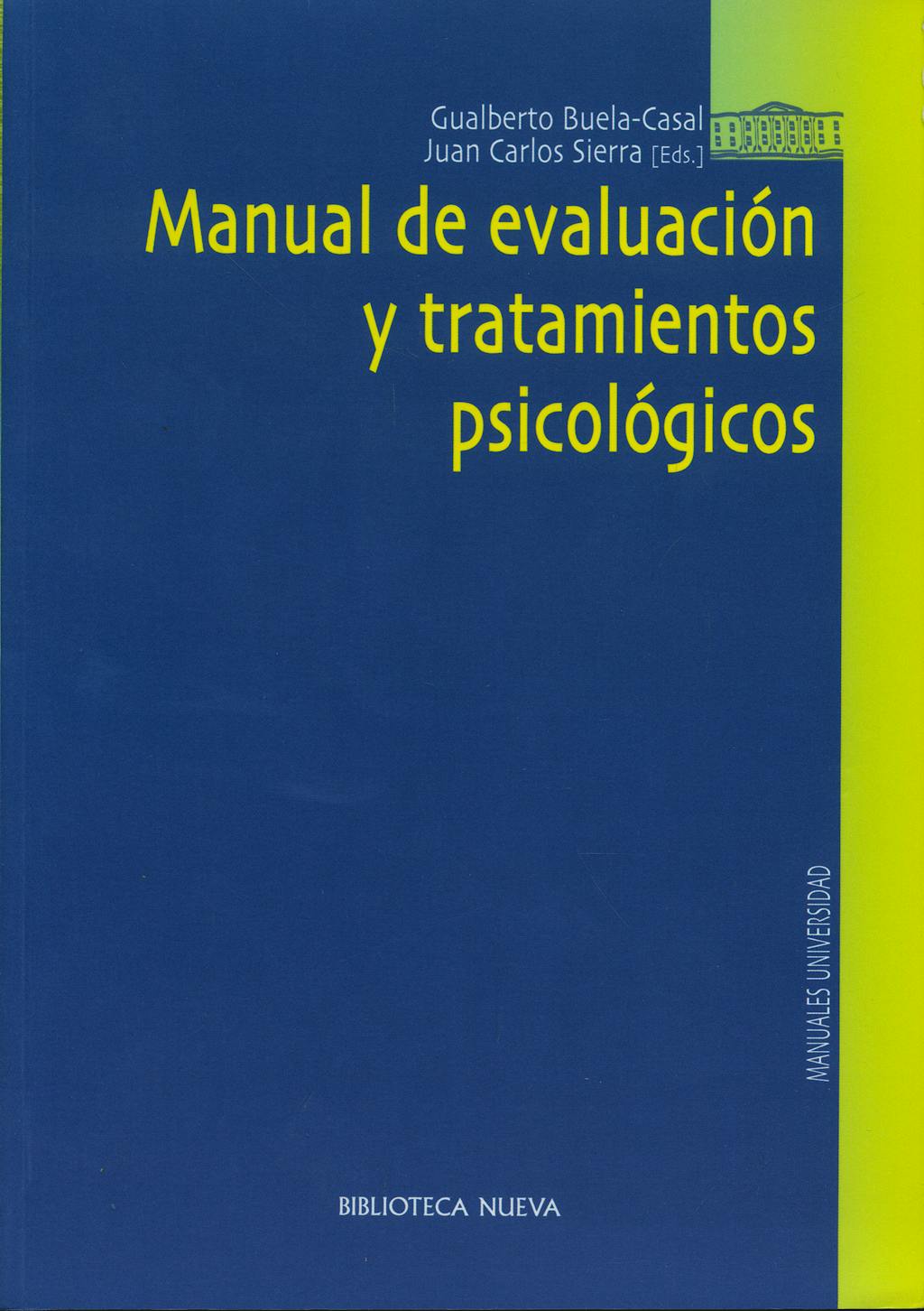 Portada del libro 9788497423281 Manual de Evaluacion y Tratamientos Psicologicos