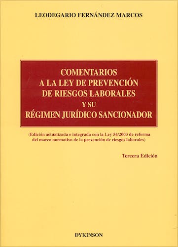 Portada del libro 9788497723138 Comentarios a la Ley de Prevencion de Riesgos Laborales y Su Regimen J